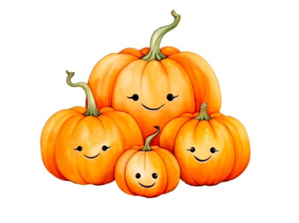 12 Pumpkins Illustration